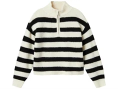 Name It jet stream stribet half zip striktrøje